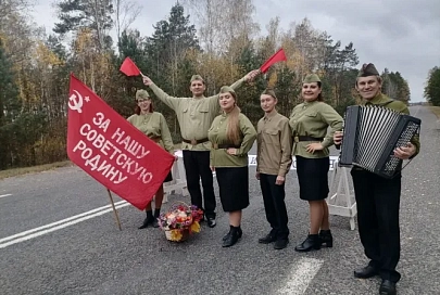 Жители Октябрьского района присоединились к автопробегу в рамках республиканской акции «Символ единства»