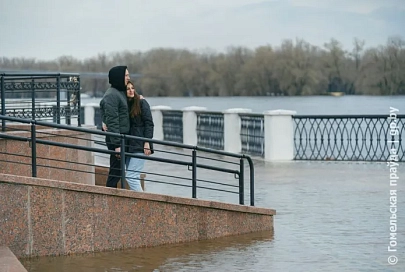 Фоторепортаж: в Гомеле Сож затопил набережную, последний раз это случалось в 2013 году