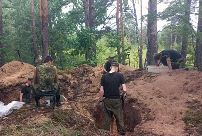 В Светлогорском районе в ходе раскопок ранее неизвестного места захоронения обнаружены останки не менее 44 расстрелянных в войну мирных граждан