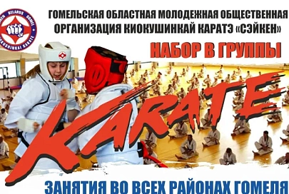 Набор детей и взрослых в группы киокушинкай каратэ в Гомеле