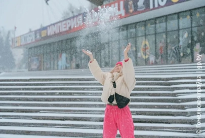 Фотофакт. Первая метель в Гомеле