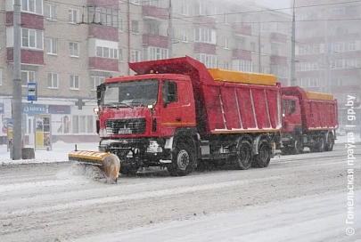 ГАИ в Гомельской области введен специальный план "Погода. Снежные заносы"