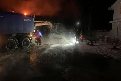 В Рогачеве коммунальщики устранили порыв трубопровода теплоснабжения
