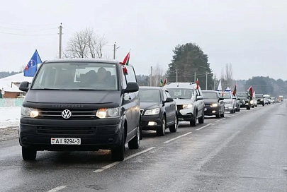 В Рогачевском районе прошел автопробег памяти бойцов 8-го штрафбата и 80-летию освобождения райцентра