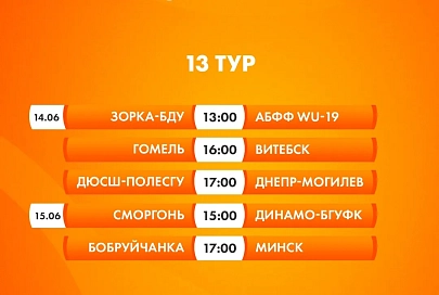 Анонс поединков 13-го тура чемпионата Беларуси по футболу среди женских команд