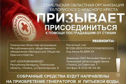 Вместе мы можем больше: Красный Крест объявил сбор средств для пострадавших от стихии