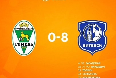 Футболистки "Гомеля" потерпели разгромное поражение от "Витебска"