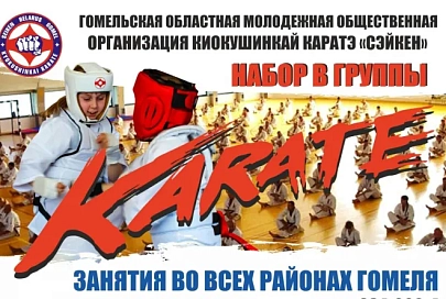 Набор детей и взрослых в группы киокушинкай каратэ в Гомеле