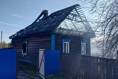 На пожаре в Петриковском районе прохожий спас пенсионерку