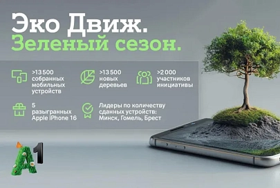 «Эка Двіж. Зялёны сезон» ад А1: 13,5 тысяч дрэў у абмен на старыя гаджэты