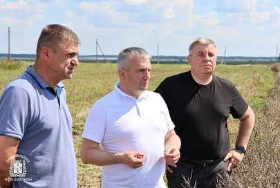 Губернатор Иван Крупко проинспектировал ход жатвы в Речицком, Калинковичском, Светлогорском и Жлобинском районах