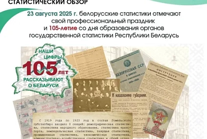 23 августа в Беларуси отмечаются День работников государственной статистики и 105-летие образования белорусской статистики