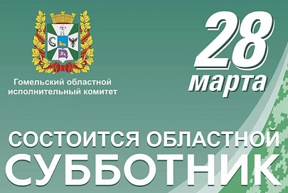 28 марта на Гомельщине объявлен областной субботник