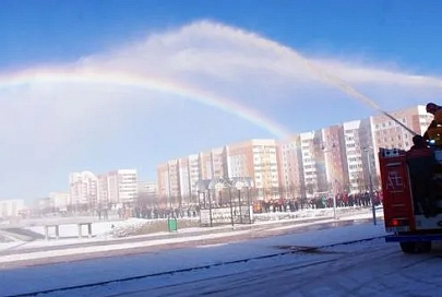 Зимняя радуга появилась над Жлобином