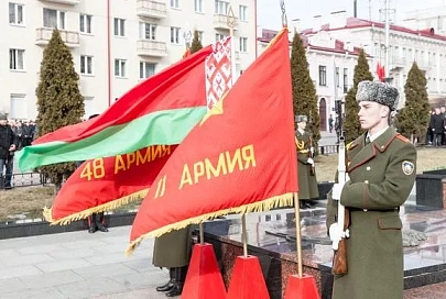 Митинг, посвященный Дню защитников Отечества и Вооруженных Сил Республики Беларусь (площадь Труда, г.Гомель)