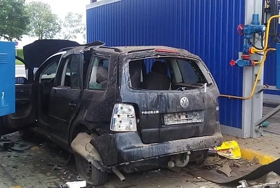 На заправке вблизи Барановичей взорвался газовый баллон. Пострадал 47-летний мужчина