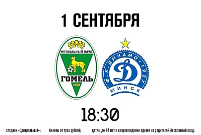 ФК «Гомель» завтра сыграет дома с минским «Динамо»