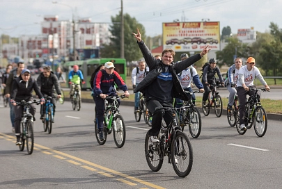 В Гомеле прошел велопробег «Будзьма за здоровую Беларусь»