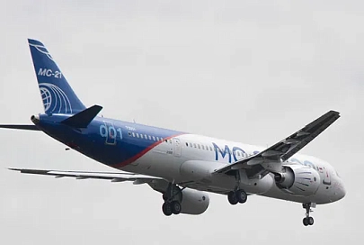 Новый российский самолет МС-21 совершил первый полет