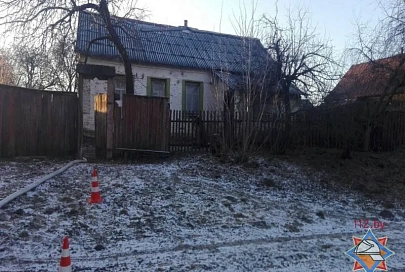 В Добрушском районе на пожаре в доме спасатели нашли  тело  хозяина