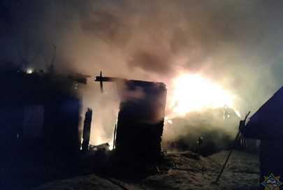 На пожаре в Рогачевском районе погиб пенсионер