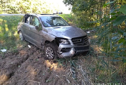 В Петриковском районе водитель уснул за рулем, выехал на встречку, съехал в кювет и перевернулся