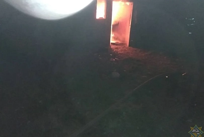 Пожар жилого дома в деревне Леонтьево