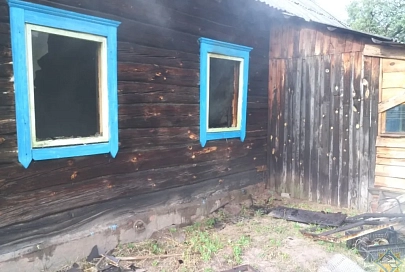 На пожаре в Калинковичах спасен пенсионер