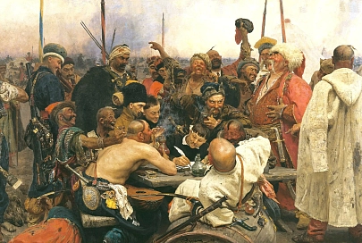 Натурой для персонажей картины «Запорожцы пишут письмо турецкому султану» служили реальные люди