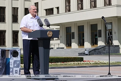 Выступление Александра Лукашенко в Минске на митинге за сохранение спокойствия, мира и безопасности в Беларуси