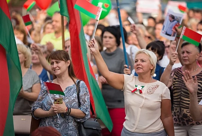 В Гомеле и многих райцентрах области прошли митинги в поддержку мира, безопасности и спокойствия в Беларуси