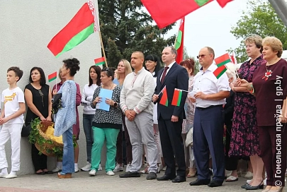 Мозыряне вышли на митинг за спокойствие и безопасность в Беларуси