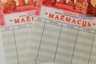 Именные чеки "Имущество" будут находиться в обращении до 31 декабря 2022 года