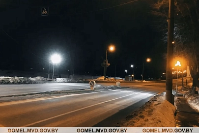 На Советской в Гомеле установлен светодиодный дорожный знак