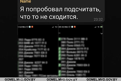 Гомельский студент разместил в телеграм-канале данные о служебных автомобилях ГАИ