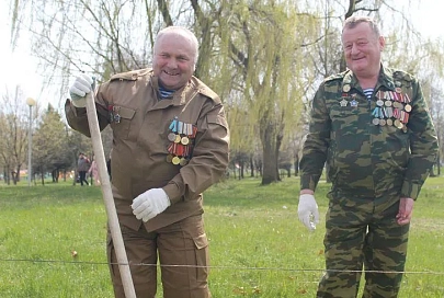 В Калинковичах появилась аллея «Сирень Победы»
