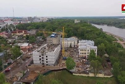 Строительство корпуса гомельской больницы скорой помощи ведётся в круглосуточном режиме