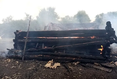 В Ельском районе на пожаре хозяин дома получил ожоги
