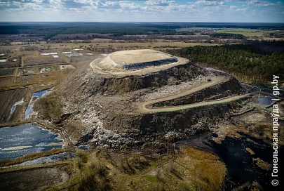 В Гомельском районе произошел пожар на полигоне твердых бытовых отходов 